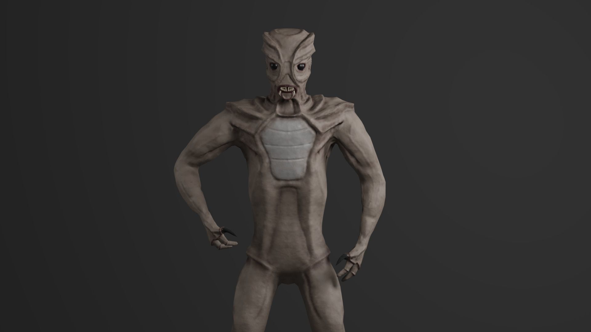 Sci-Fi Creature No X11 Low-poly 3D model_7