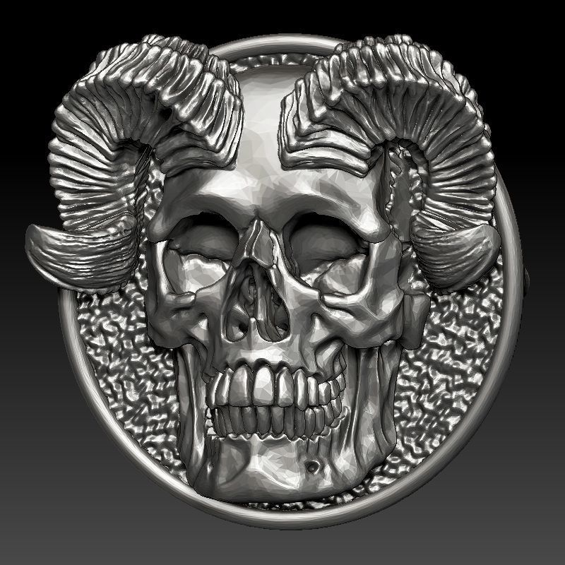 skull earrings studs 3D print model_6