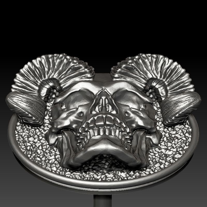 skull earrings studs 3D print model_22