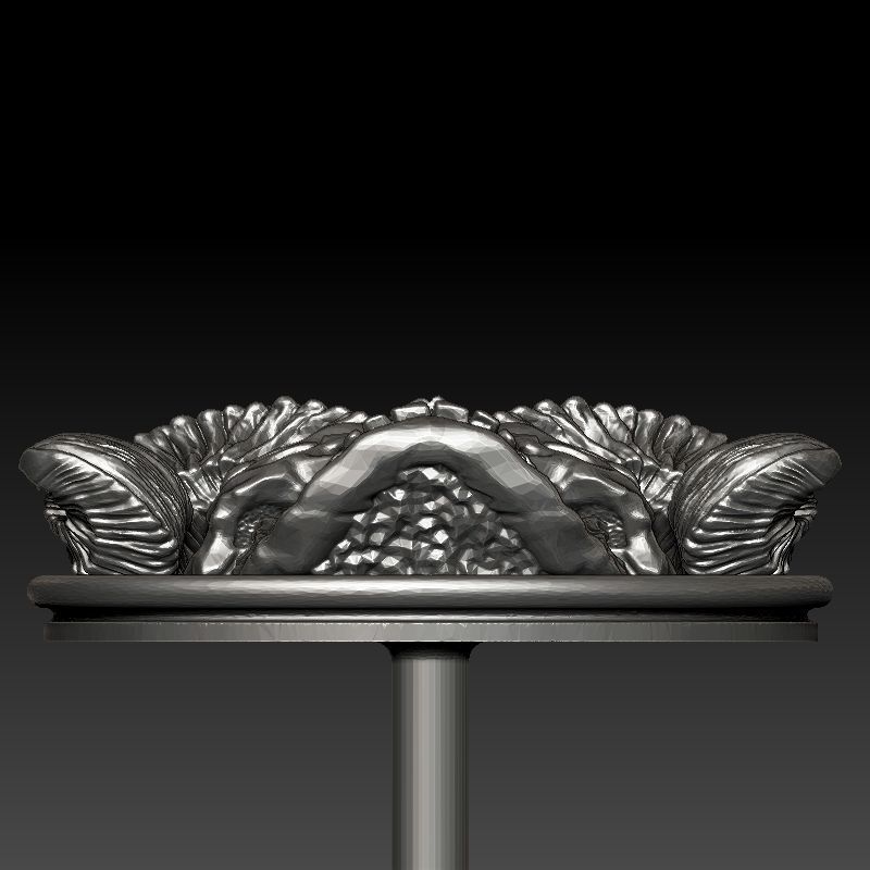 skull earrings studs 3D print model_21