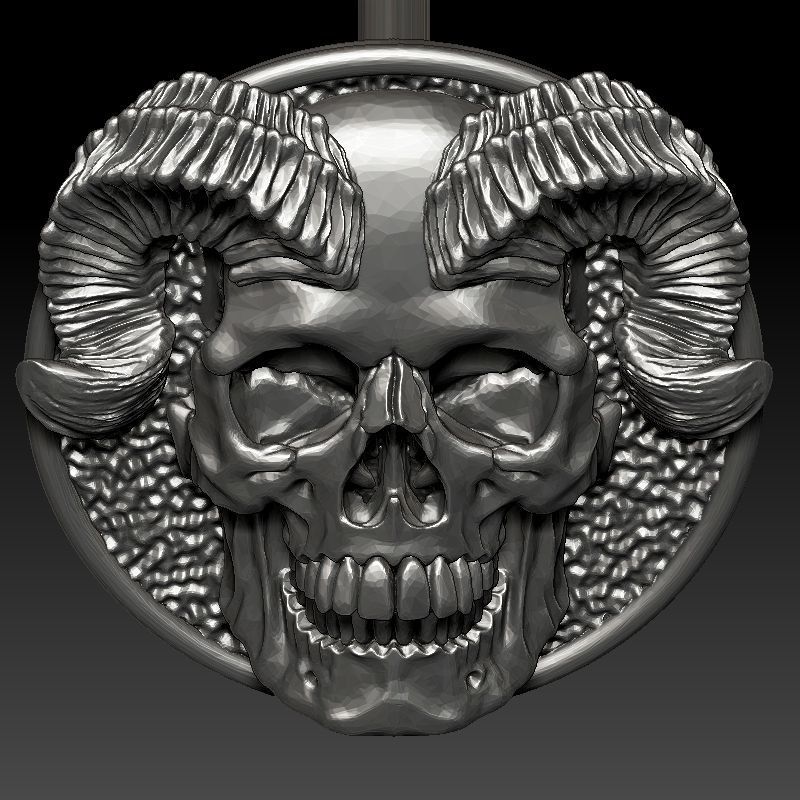 skull earrings studs 3D print model_15