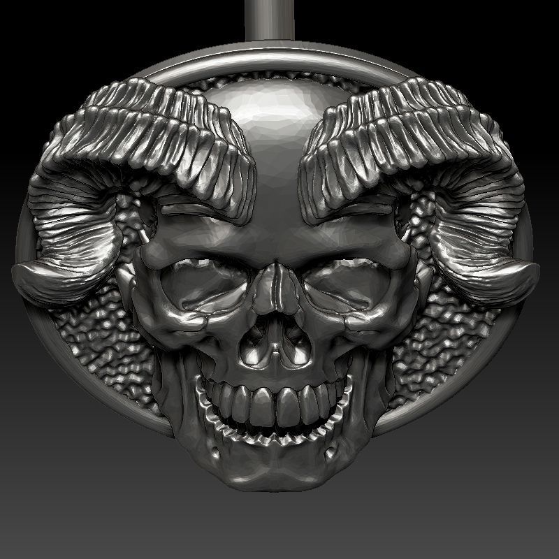 skull earrings studs 3D print model_13