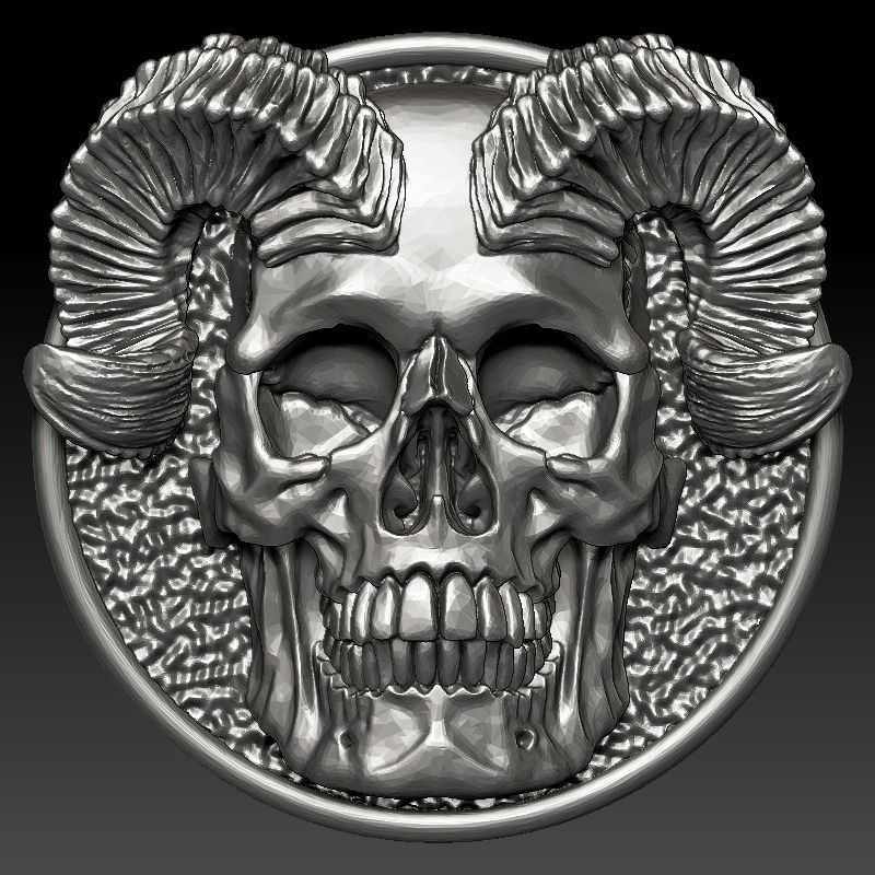 skull earrings studs 3D print model_11