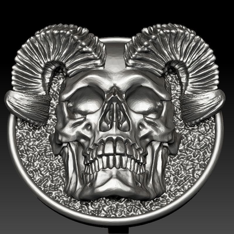 skull earrings studs 3D print model_18