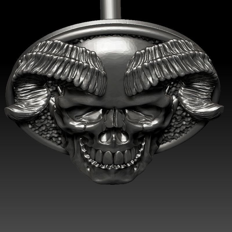 skull earrings studs 3D print model_16