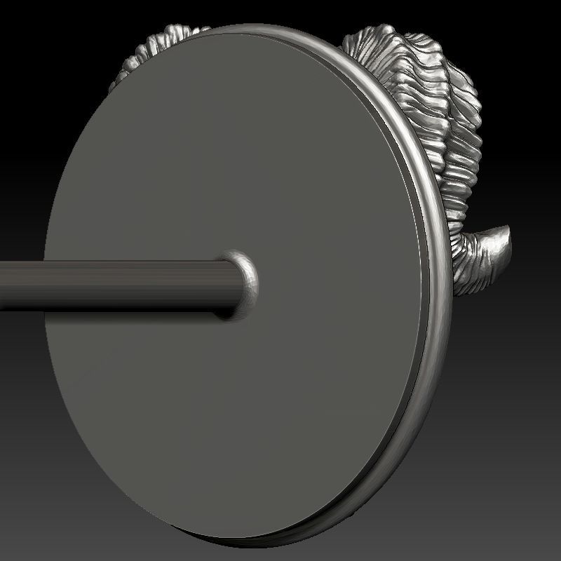 skull earrings studs 3D print model_12