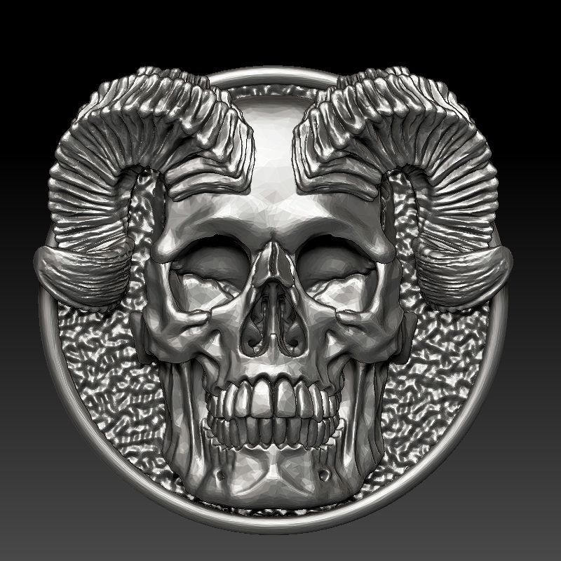 skull earrings studs 3D print model_19