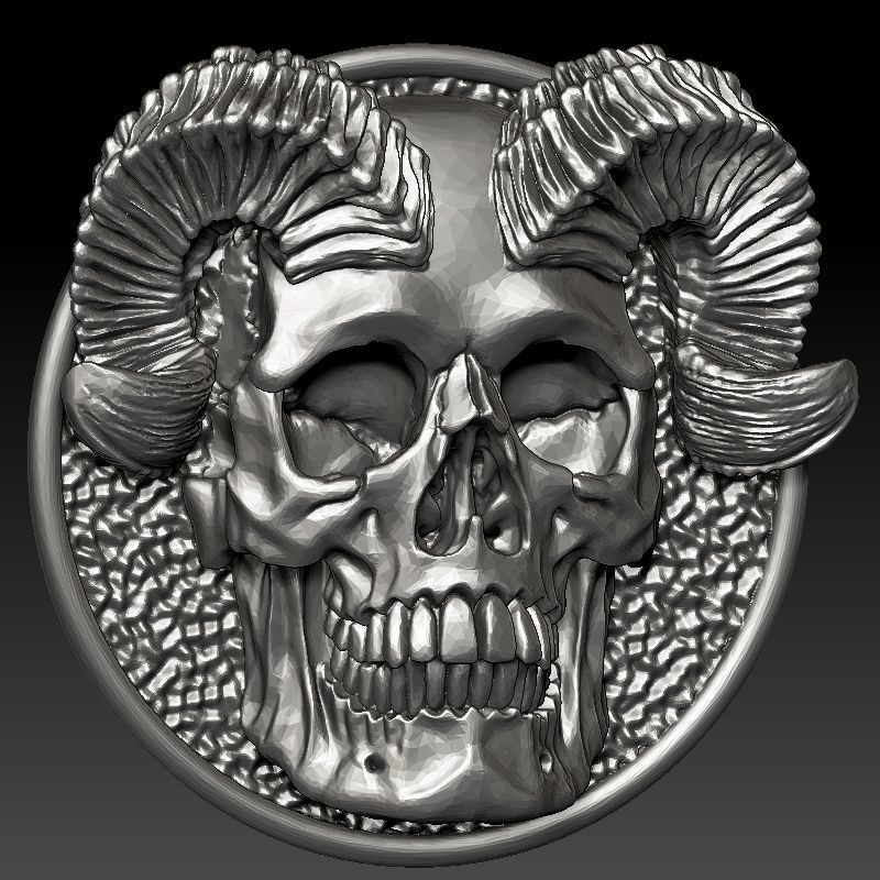 skull earrings studs 3D print model_14