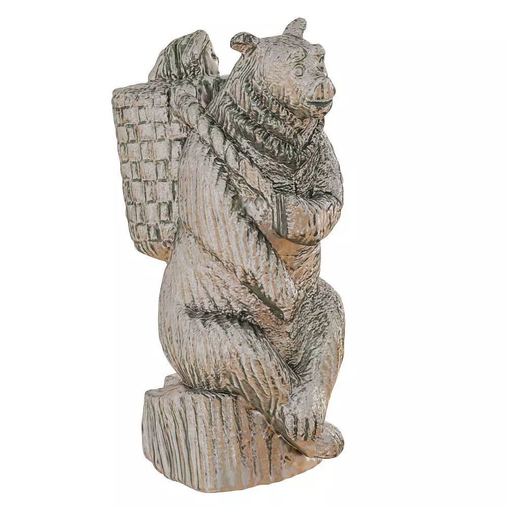 Park Sculpture Masha and the Bear 3D model_0