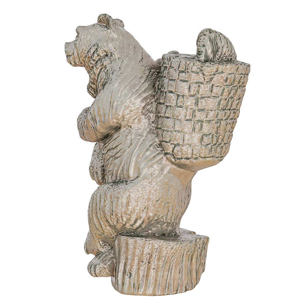 Park Sculpture Masha and the Bear 3D model_3
