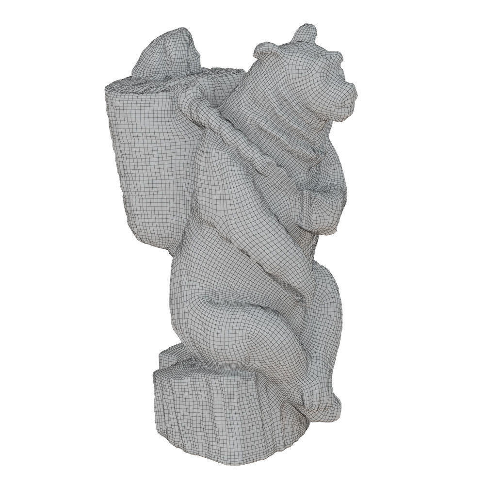 Park Sculpture Masha and the Bear 3D model_7