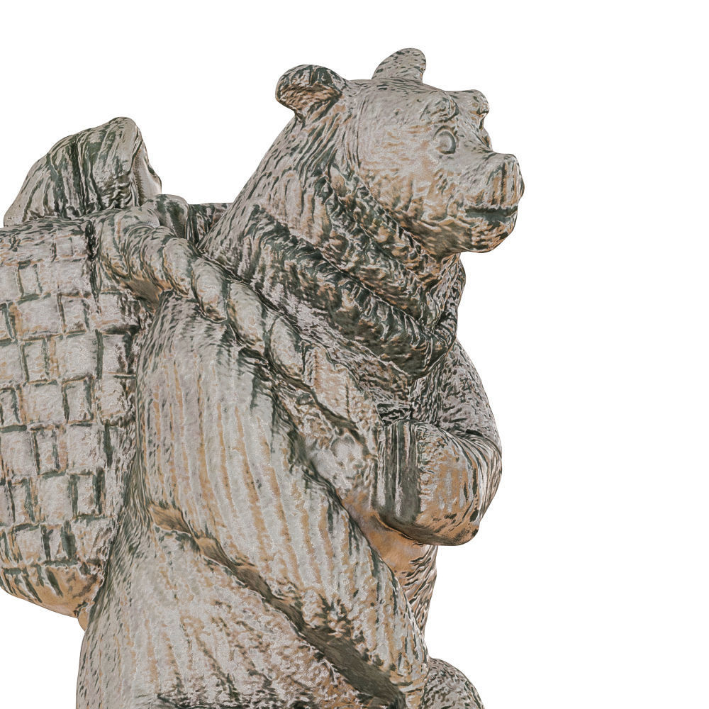 Park Sculpture Masha and the Bear 3D model_5