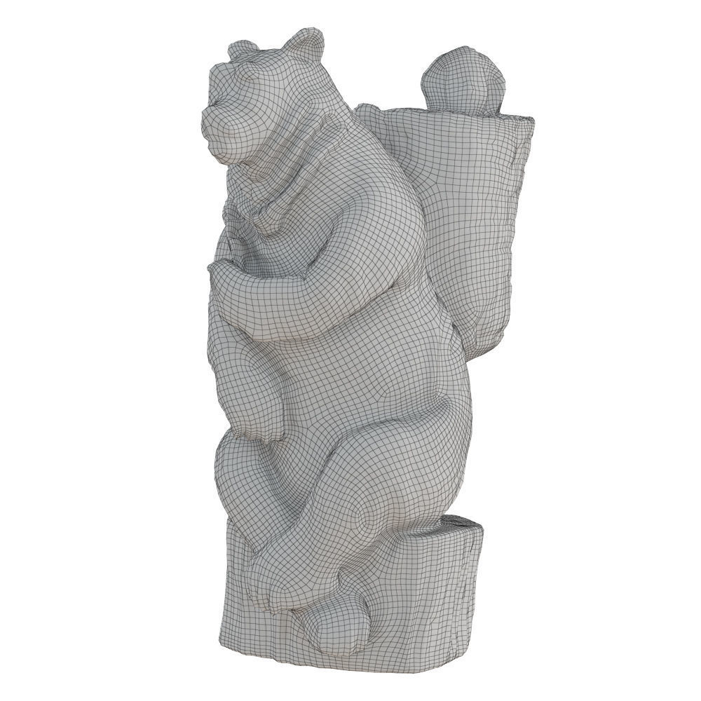 Park Sculpture Masha and the Bear 3D model_6