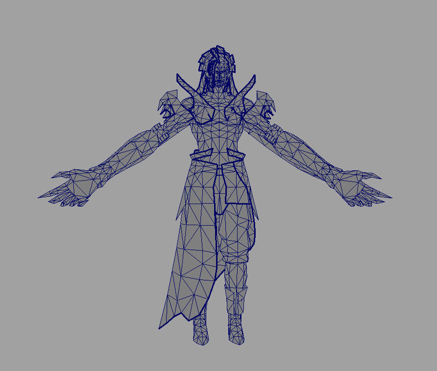 Iron arm Low-poly 3D model_6