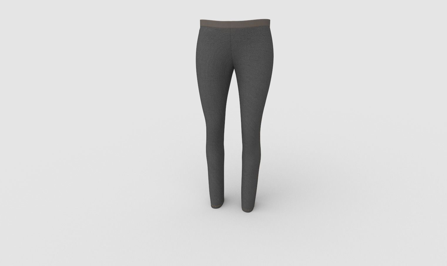 Girls casual Pant Low-poly 3D model_1