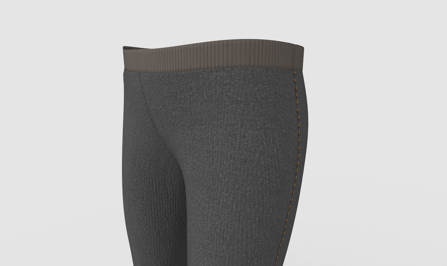 Girls casual Pant Low-poly 3D model_3
