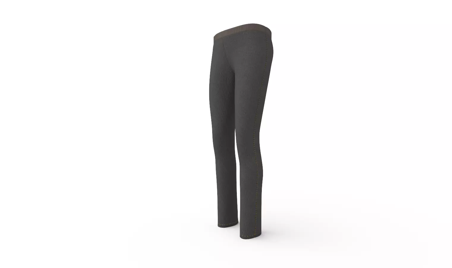 Girls casual Pant Low-poly 3D model_0