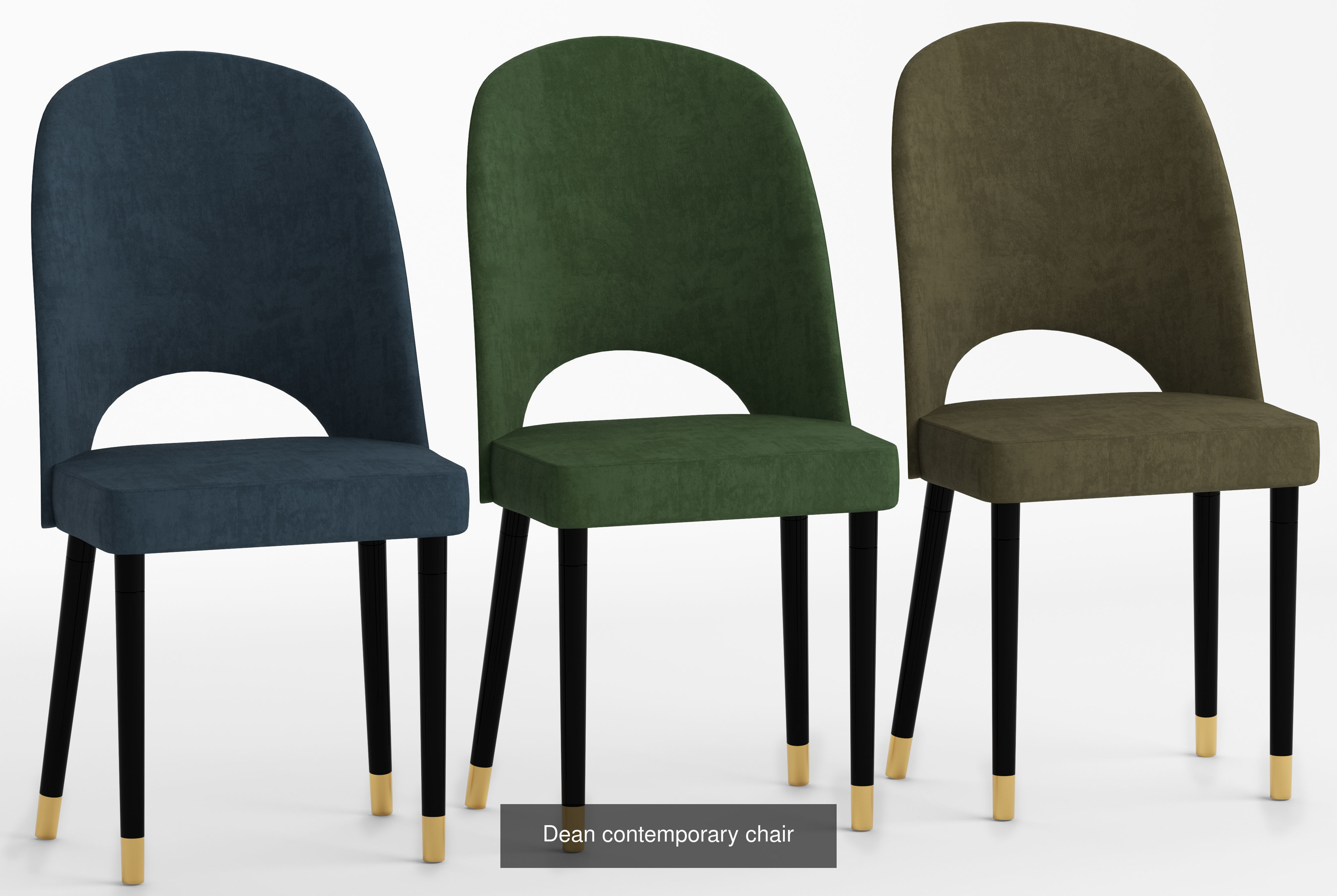 Chairs lounge chair with metal legs 3D Model Collection_3