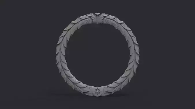 Wreath ornate ring 3D print model