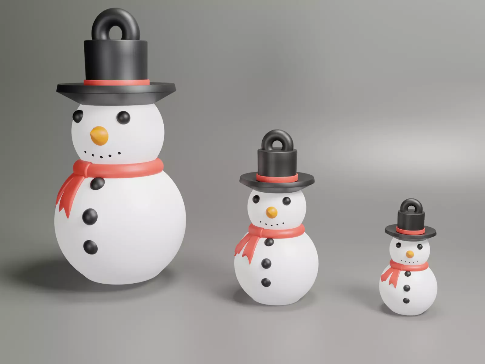 snow man christmas deco 3D print model_0