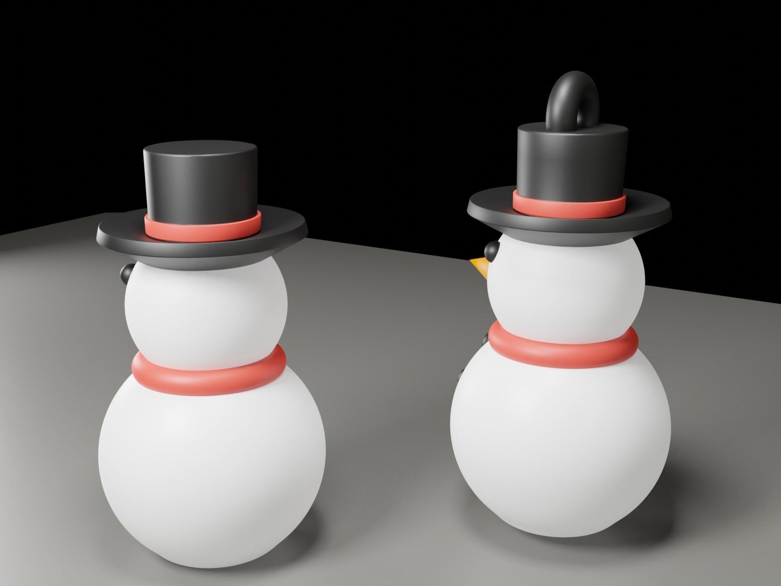 snow man christmas deco 3D print model_1
