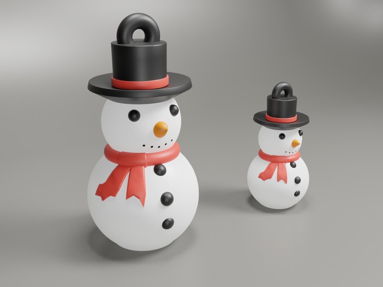 snow man christmas deco 3D print model_3