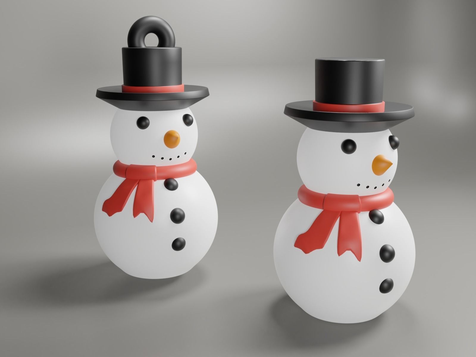 snow man christmas deco 3D print model_14