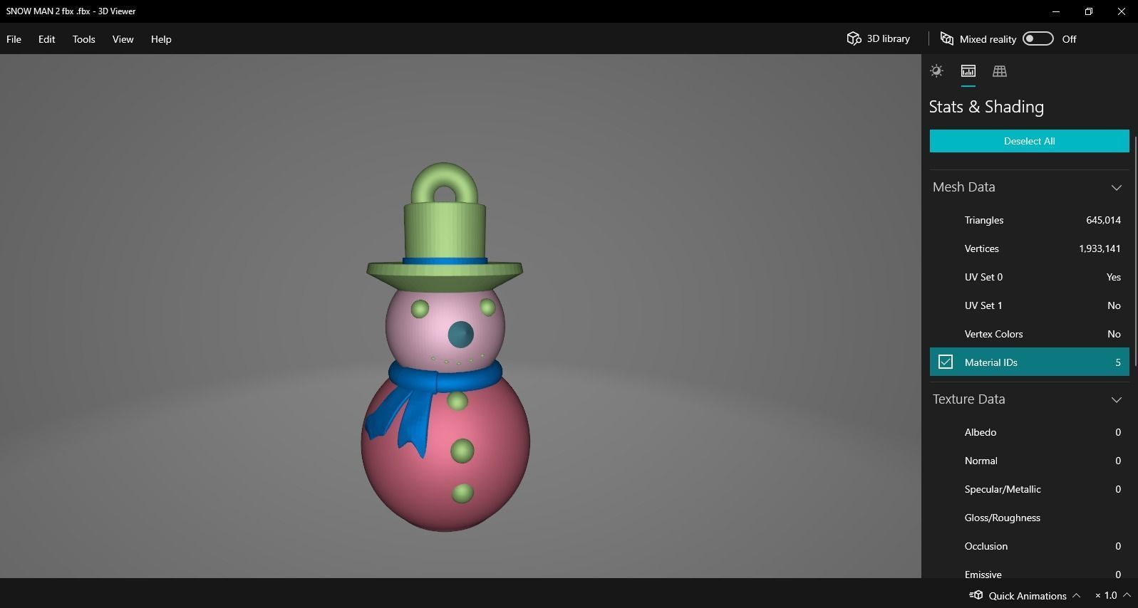 snow man christmas deco 3D print model_11