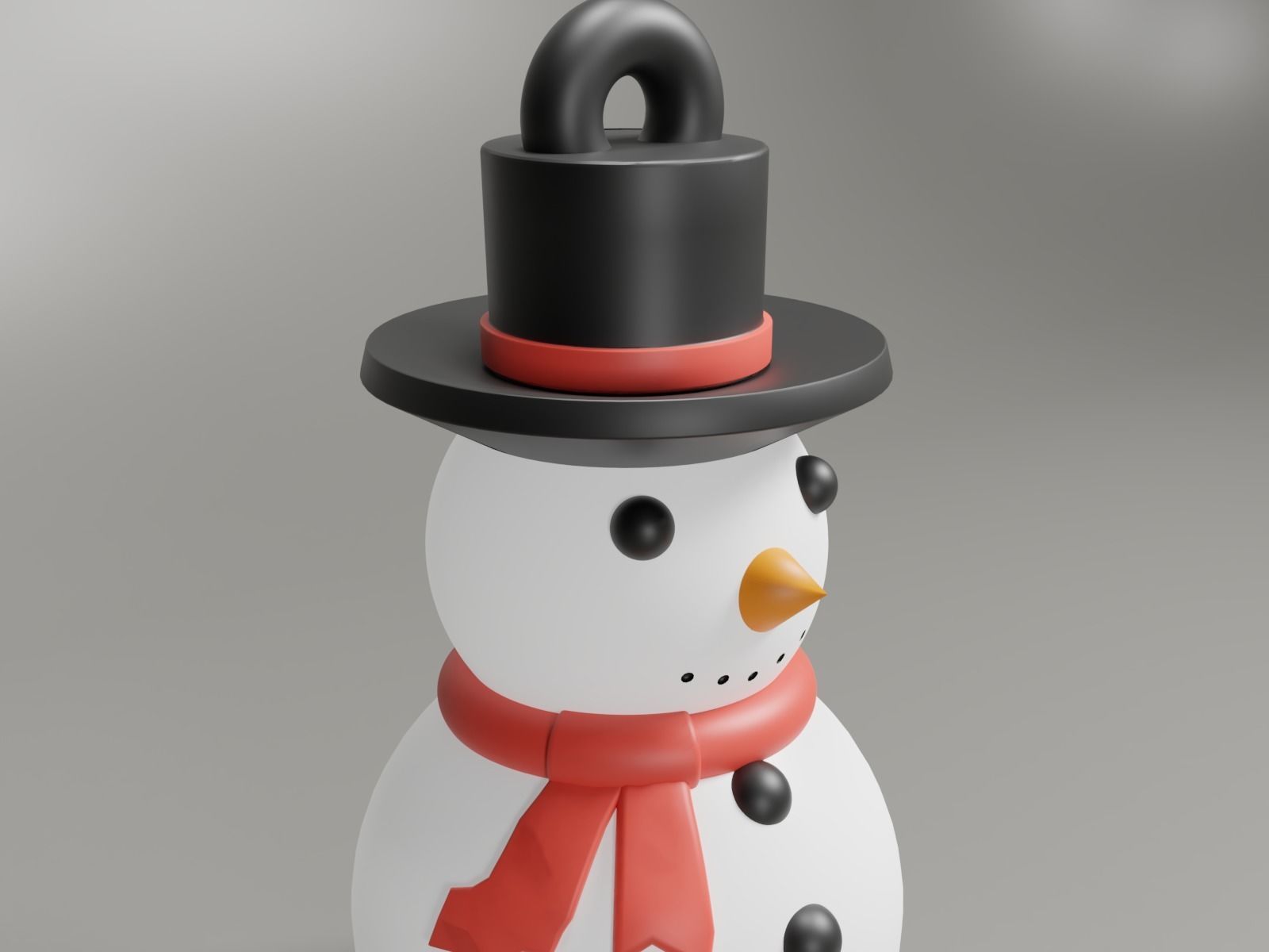 snow man christmas deco 3D print model_12
