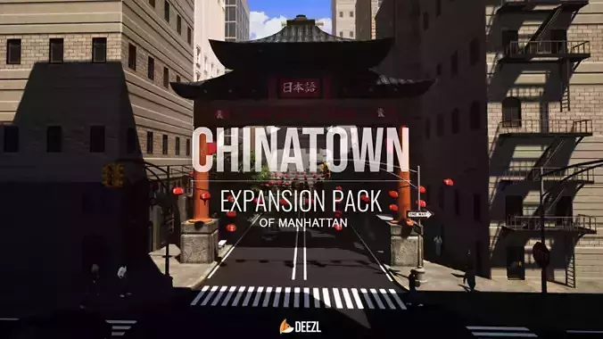Chinatown Expansion Pack Low-poly 3D model