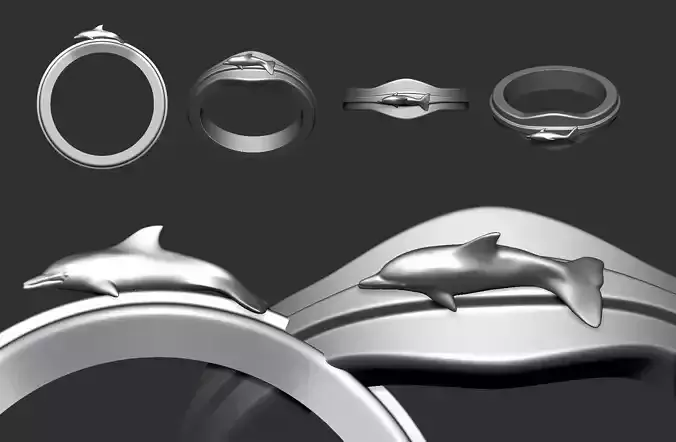 Dolfin Ring  3D print model