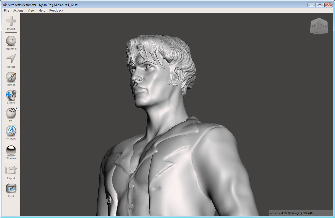 Dylan Dog Fan Art Miniature 3D print model_2