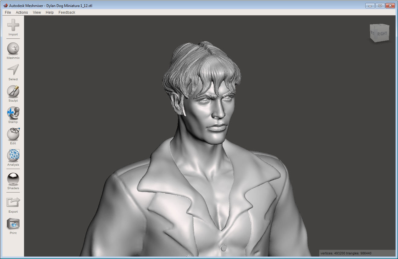 Dylan Dog Fan Art Miniature 3D print model_1