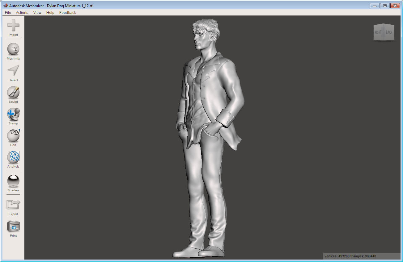 Dylan Dog Fan Art Miniature 3D print model_4