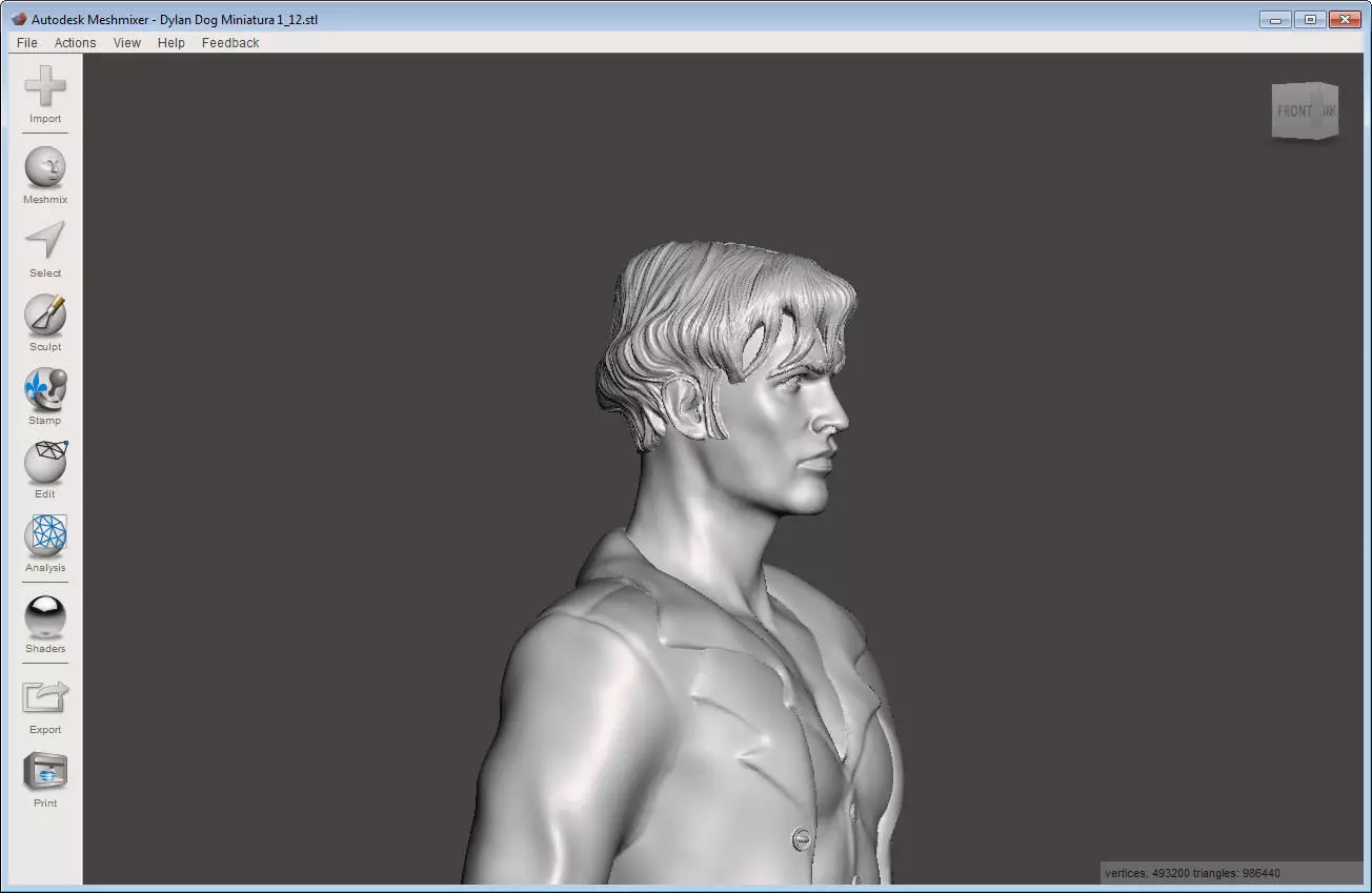 Dylan Dog Fan Art Miniature 3D print model_0