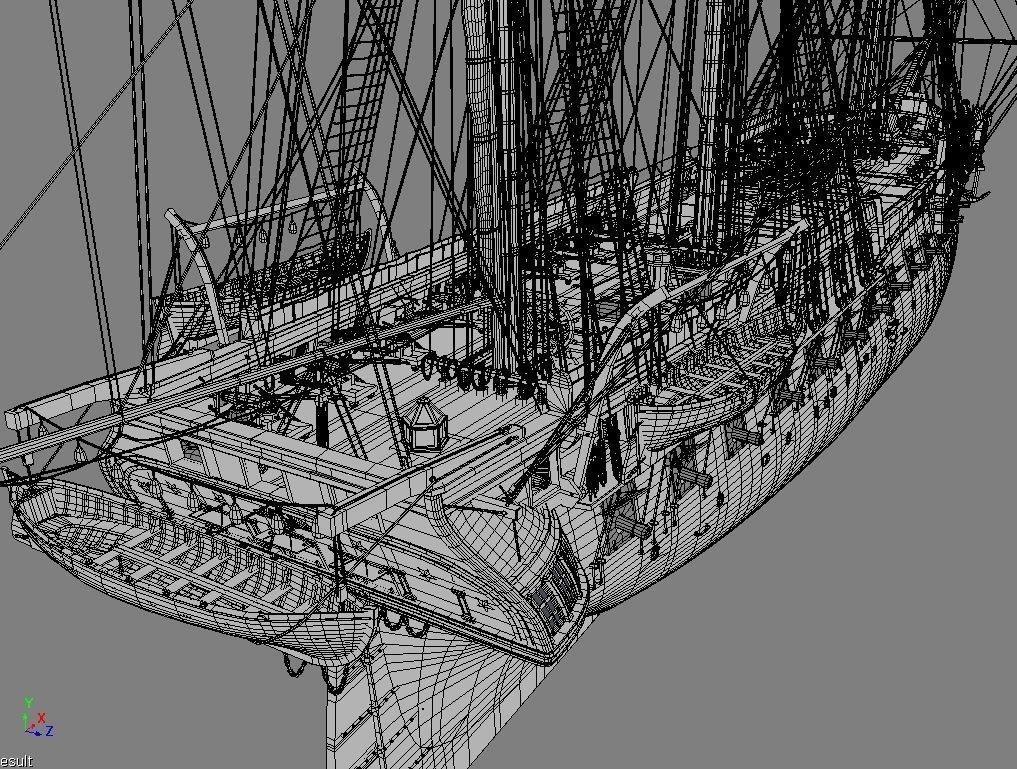 USS Constitution 3D model_16