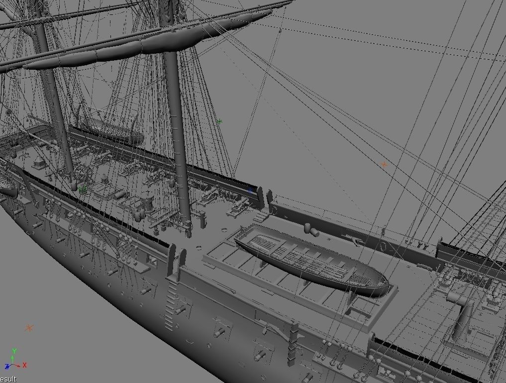 USS Constitution 3D model_6