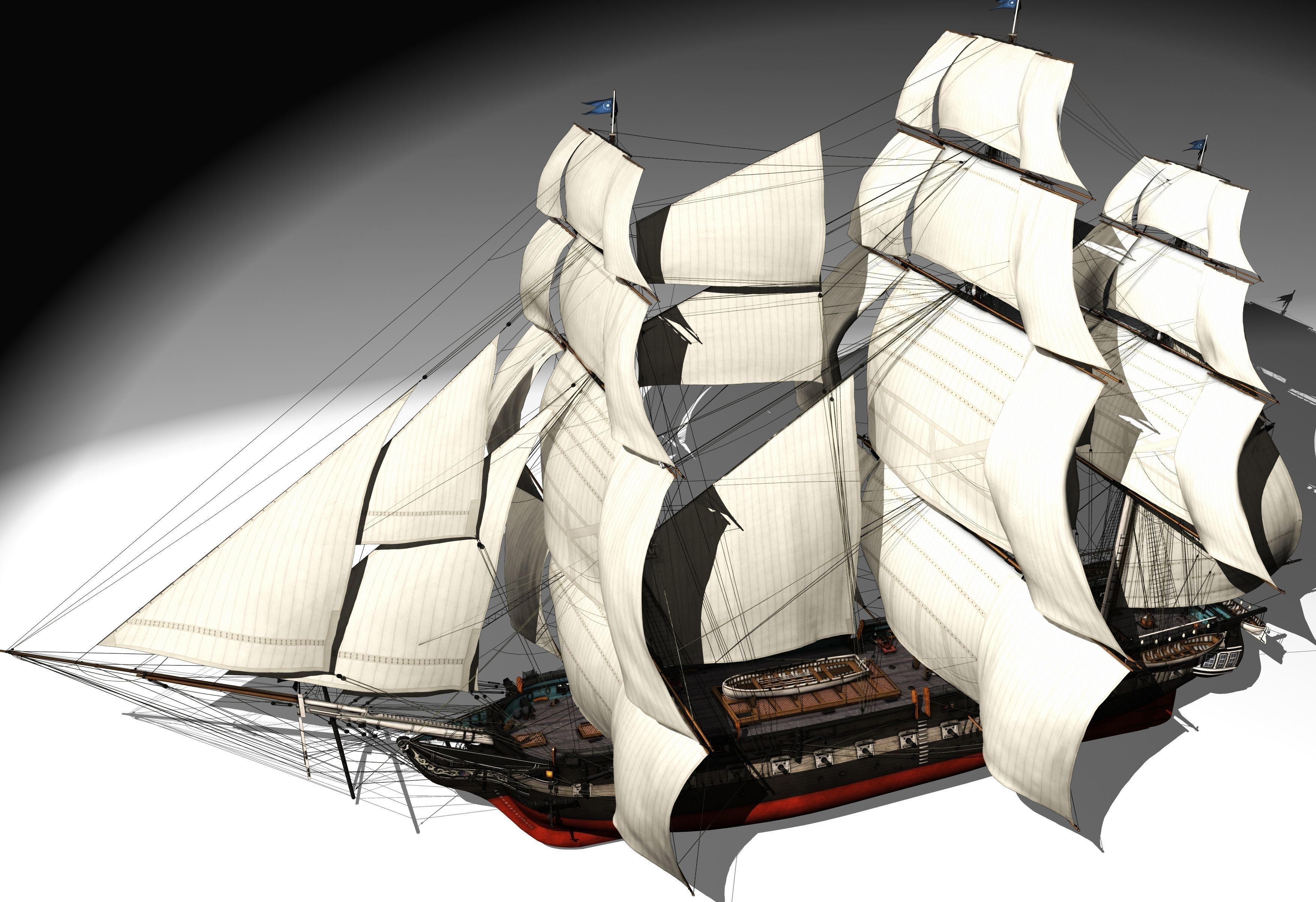 USS Constitution 3D model_3