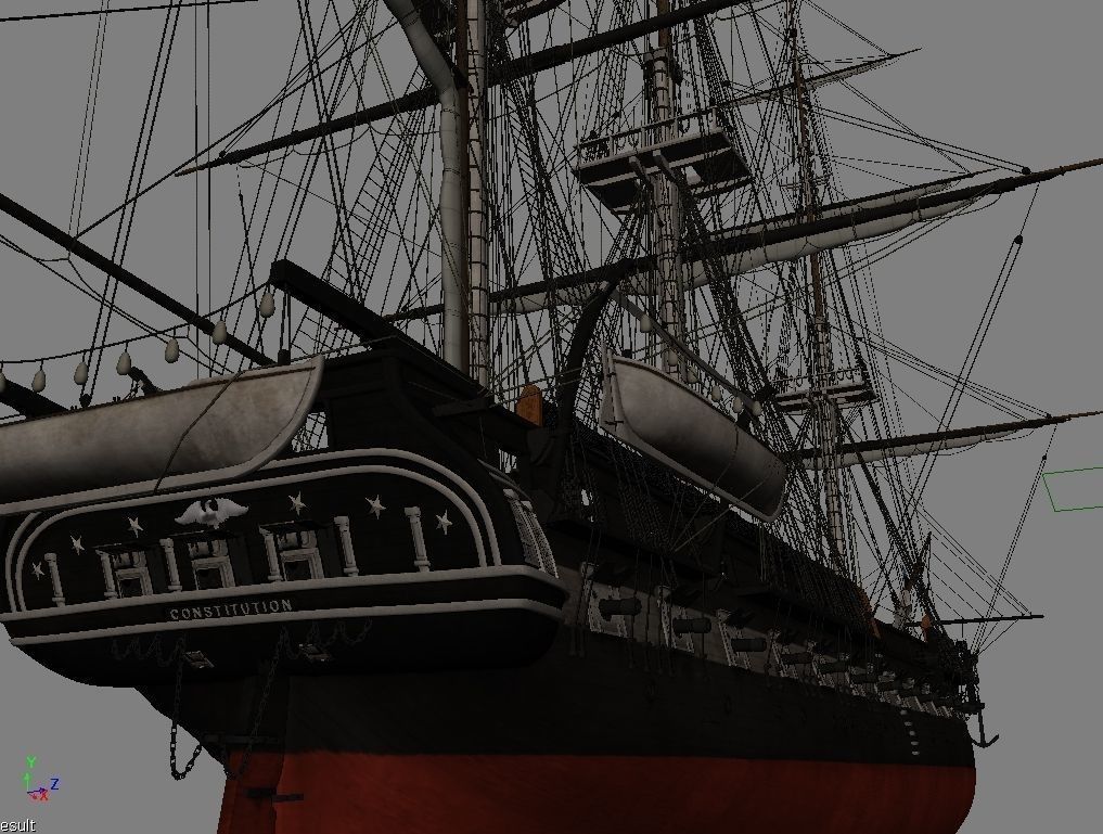 USS Constitution 3D model_13