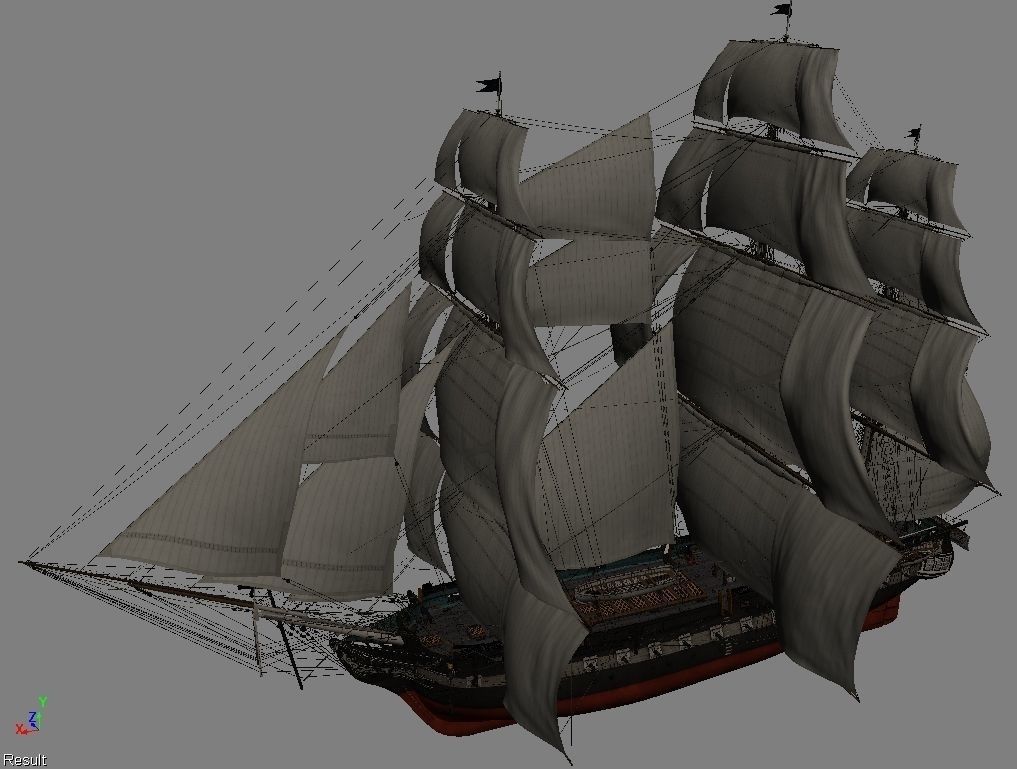 USS Constitution 3D model_7