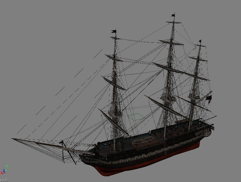 USS Constitution 3D model_9