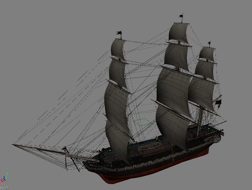 USS Constitution 3D model_8