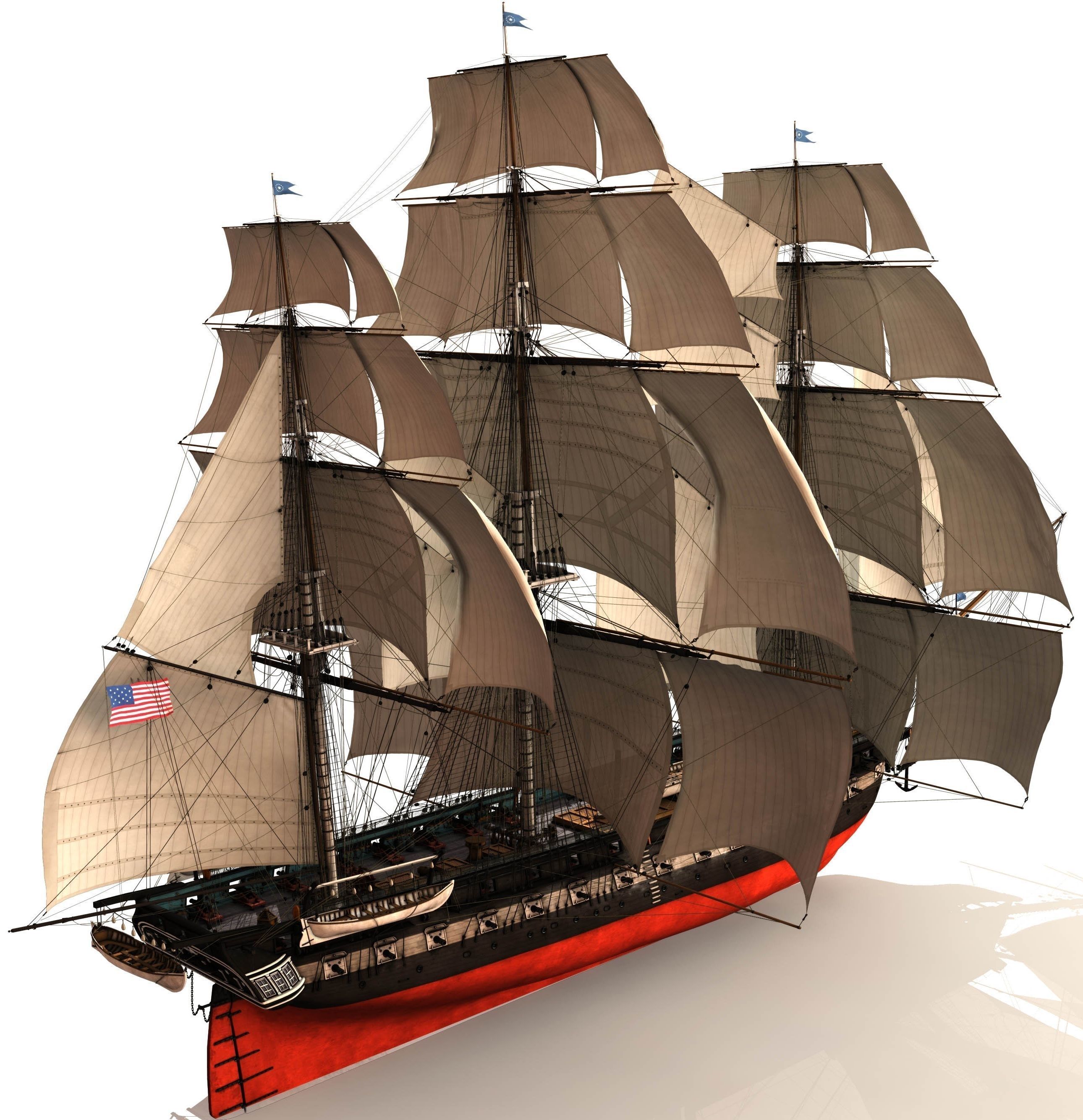USS Constitution 3D model_2