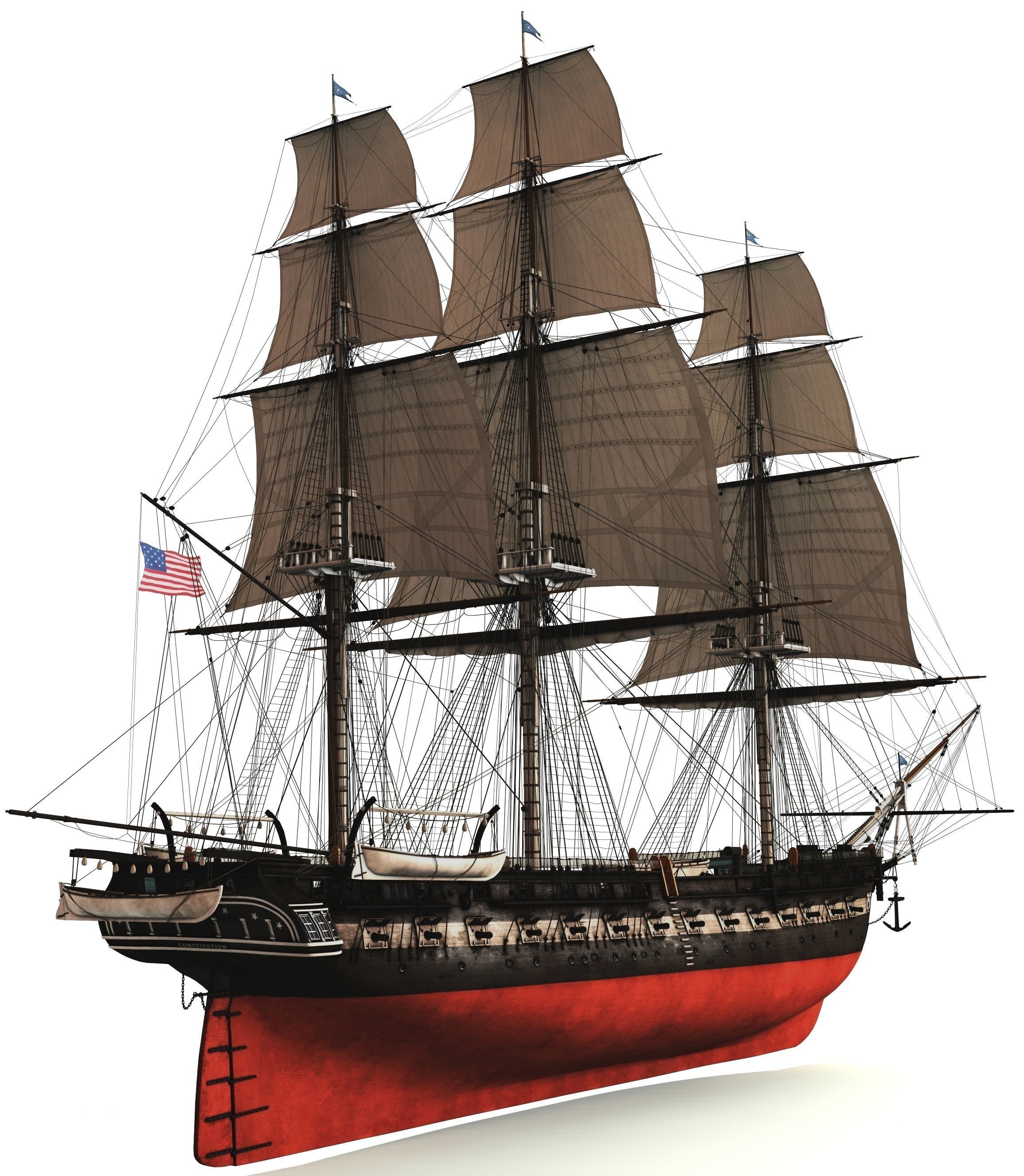 USS Constitution 3D model_4