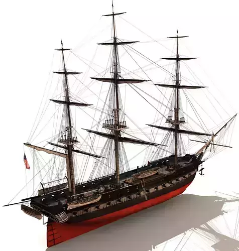 USS Constitution 3D model