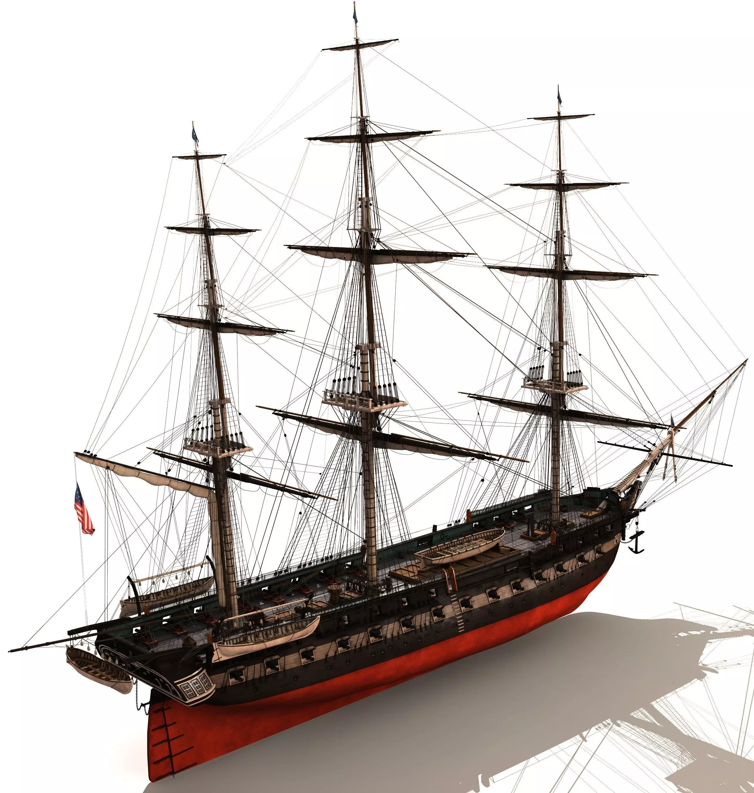 USS Constitution 3D model_0