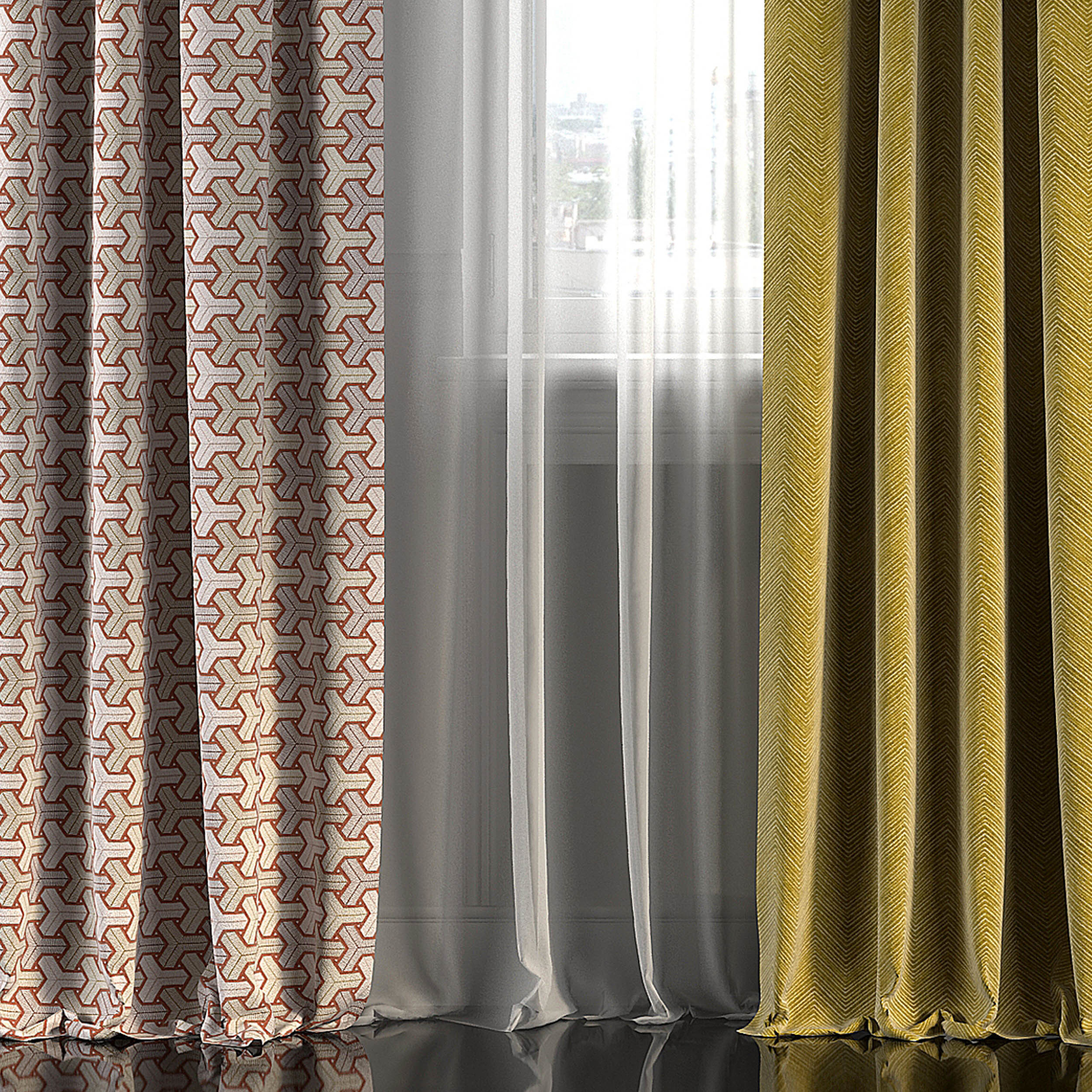 Curtain Set 250 3D model_2