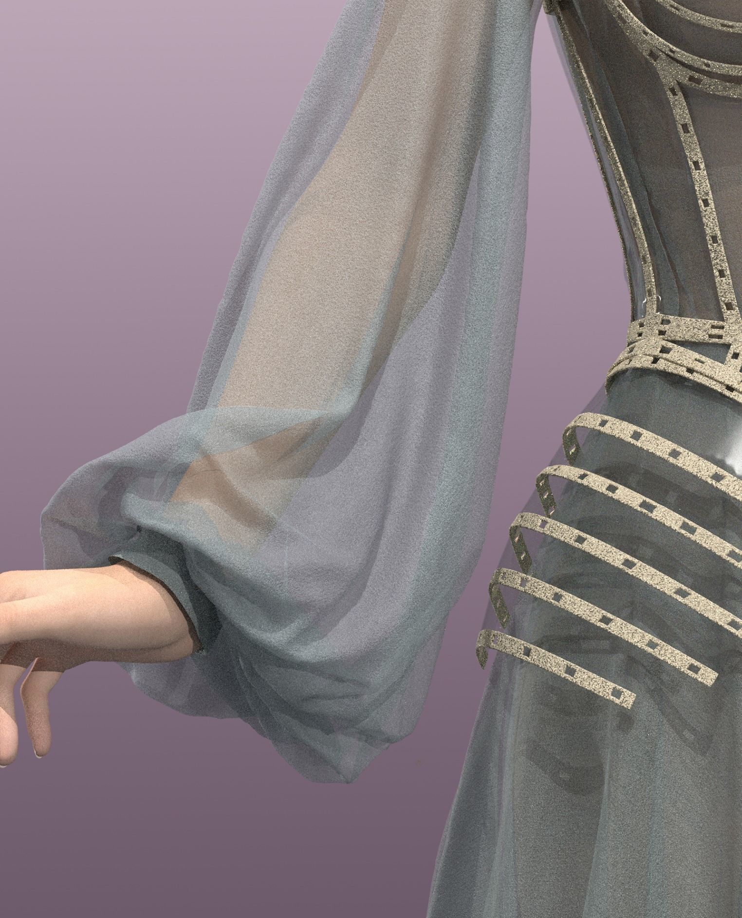 Dress wih corset 3D model_6