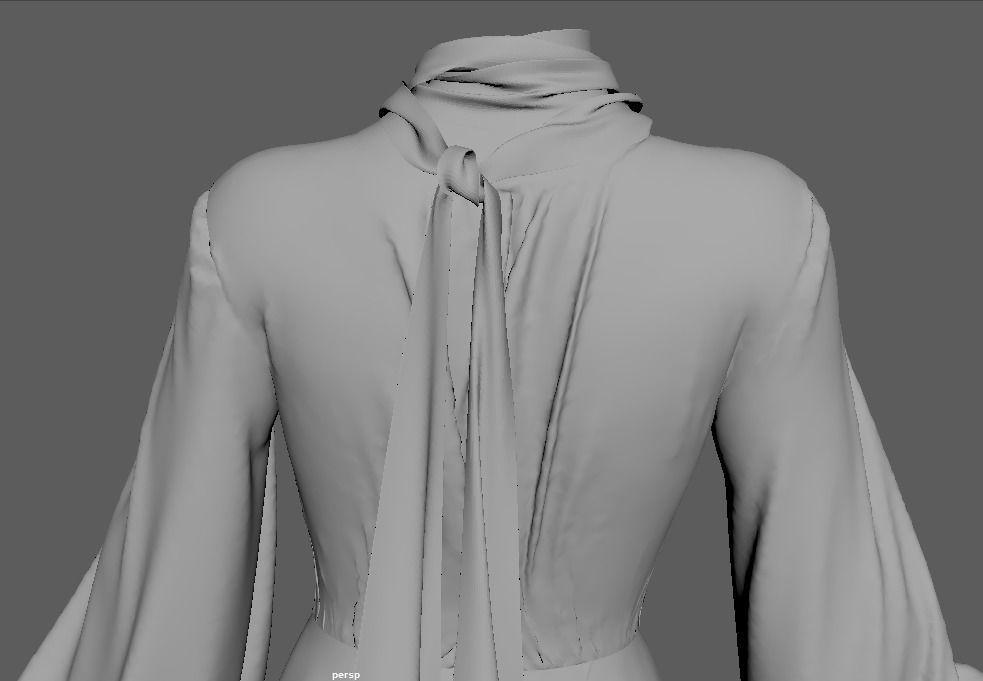 Dress wih corset 3D model_13
