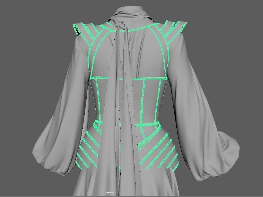Dress wih corset 3D model_18